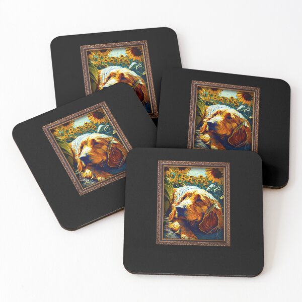 Item preview, Basset Fauve de Bretagne Sunflower Painting Adorable Dog designed and sold by rafaeltto.