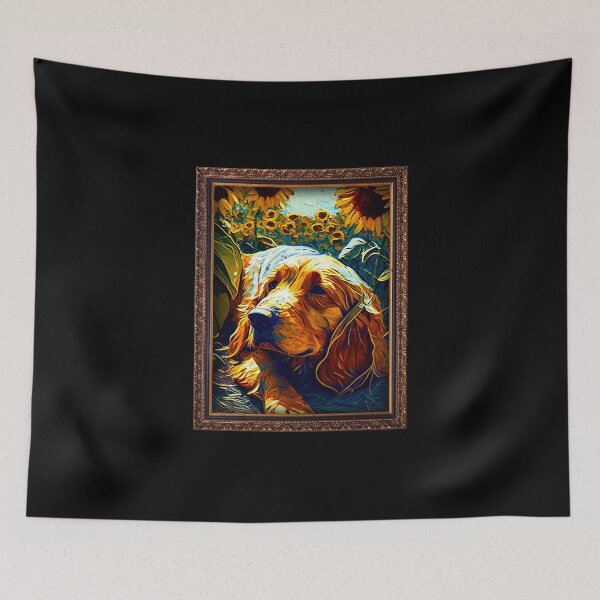 Item preview, Basset Fauve de Bretagne Sunflower Painting Adorable Dog designed and sold by rafaeltto.