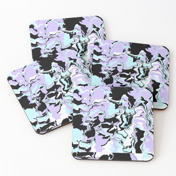 Item preview, Black Purple Blue White Abstraction  designed and sold by awsomepatterns.