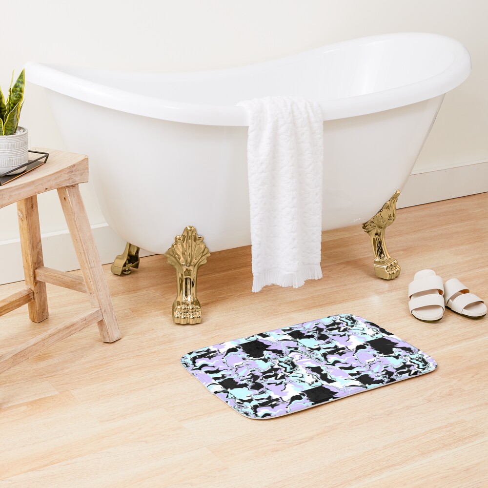 Vista previa del artículo con la obra «Alfombra de baño», diseñado y vendido por awsomepatterns.