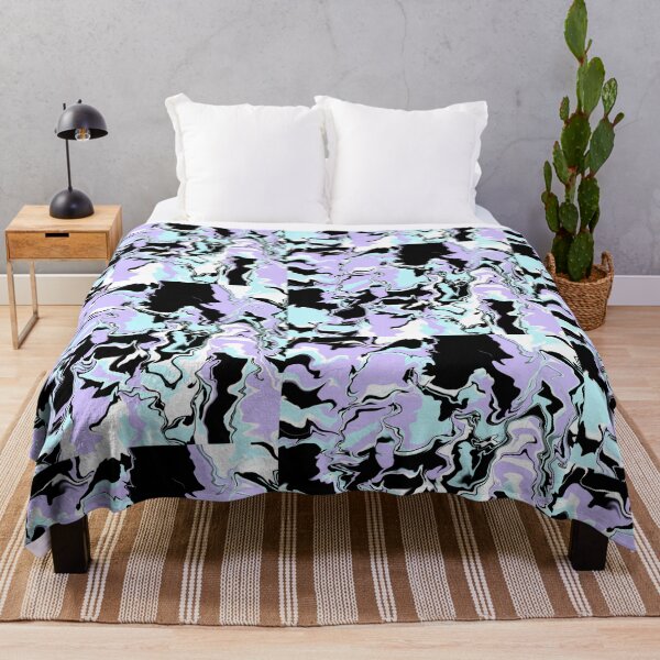 Item preview, Black Purple Blue White Abstraction designed and sold by awsomepatterns.