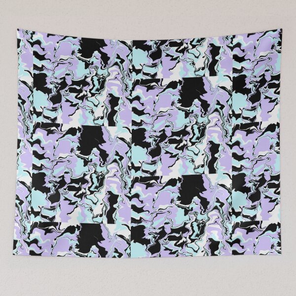 Artikelvorschau, Black Purple Blue White Abstraction  entworfen und verkauft von awsomepatterns.