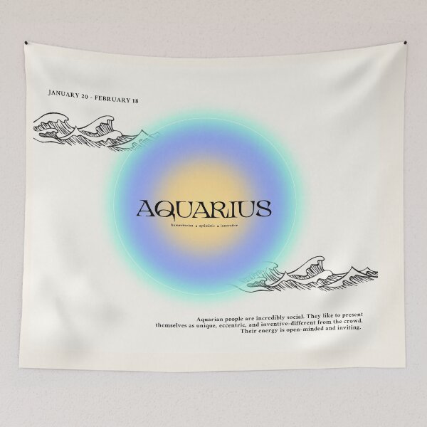 Item preview, Aquarius Zodiac Astrology designed and sold by LemonadeKi.