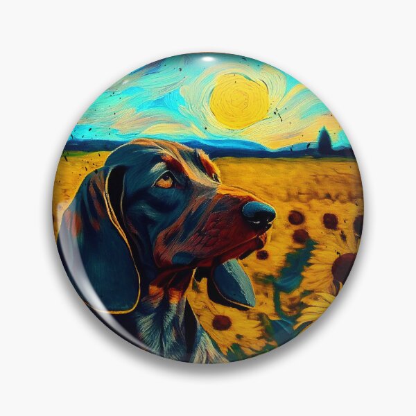 Item preview, Bavarian Mountain Scent Hound Sunflower Painting Adorable Dog designed and sold by rafaeltto.