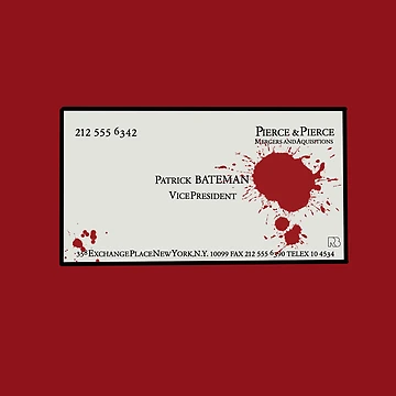 Artwork thumbnail, Patrick Bateman Card by RooBooCo