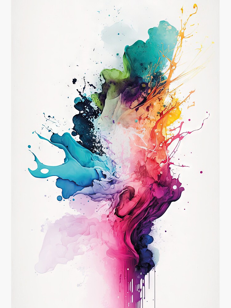 Blissful Chaos: Colorful Abstract Watercolor Painting Art Board Print for  Sale by maninthebox1