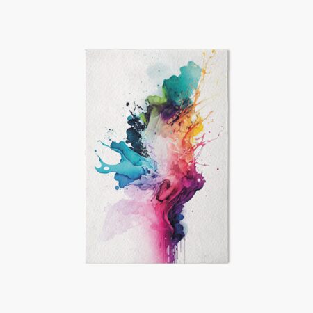 Blissful Chaos: Colorful Abstract Watercolor Painting Art Board Print for  Sale by maninthebox1