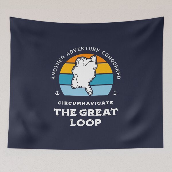 Item preview, The Great Loop Challenge Looper Adventure Conquered designed and sold by Uppercase Tees.