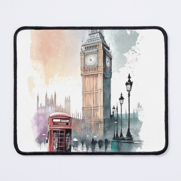 Item preview, London England Watercolor Big Ben ART 1 designed and sold by artra-shop.