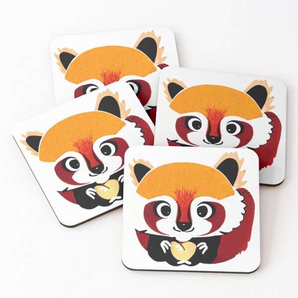 Item preview, Kawaii Red Panda Holding an Apple Sticker for Nature Enthusiasts designed and sold by Joe Kim.