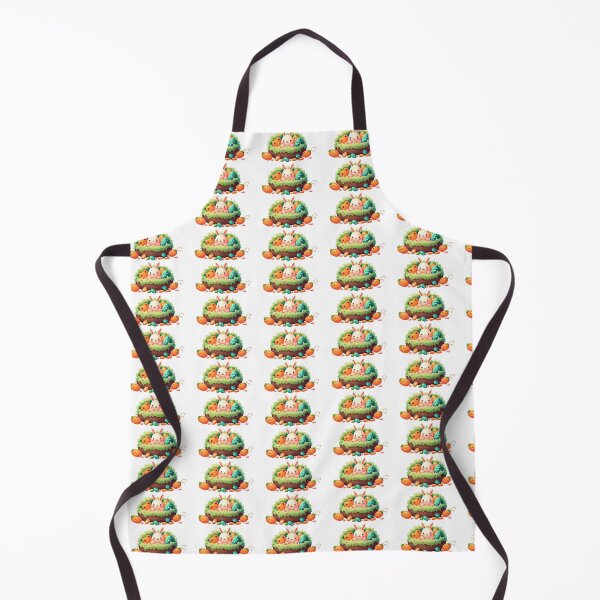 Item preview, Kawaii Easter Bunny inside Bunny Nest with carrots designed and sold by Ravenclouds.
