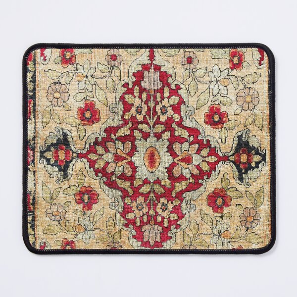 Item preview, Kerman South Persian Silk Poshti Carpet Print designed and sold by Vicky Brago-Mitchell®.