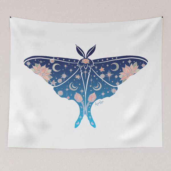 Item preview, Moon Lotus Blue gradient Silver designed and sold by AcuaLea.