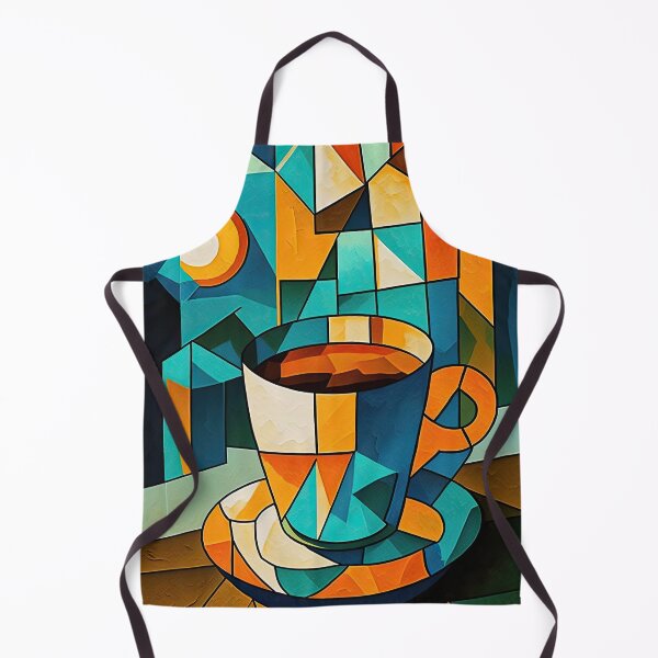 Item preview, Cubist painting of steaming cup of coffee 3 designed and sold by artefacta.