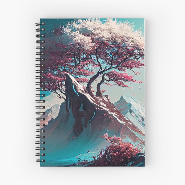 Item preview, Beautiful pink tree on a mountain nature designed and sold by theseriousone.