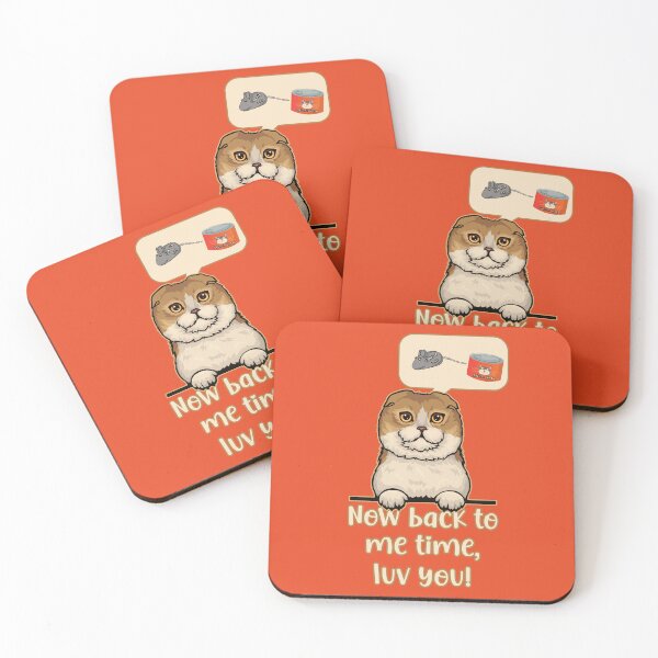 Item preview, Now Back To Me Time Luv You! Chatty Pets Scottish Fold Tan and White Funny Cat Commercial Humor designed and sold by JoyOfHopeStore.