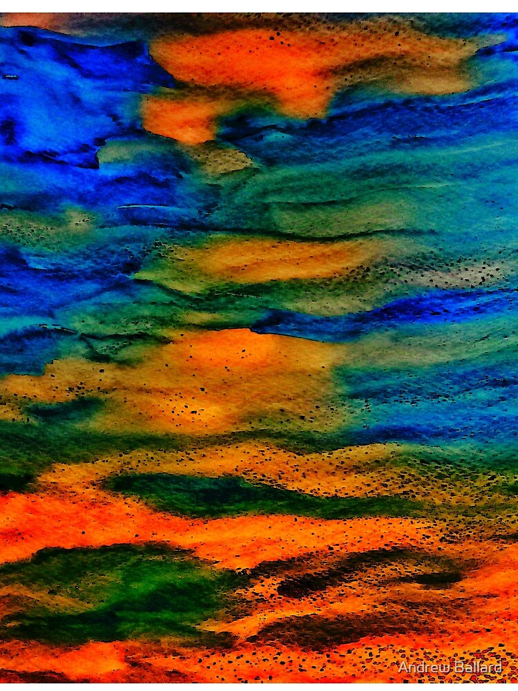 Thumbnail 5 of 5, Graphic T-Shirt, Heatwave waves of colours designed and sold by Andrew Ballard.