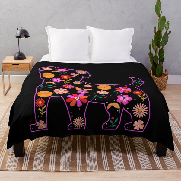 Item preview, pug flower dog lover design cute pug floral gift designed and sold by alaechamlal.