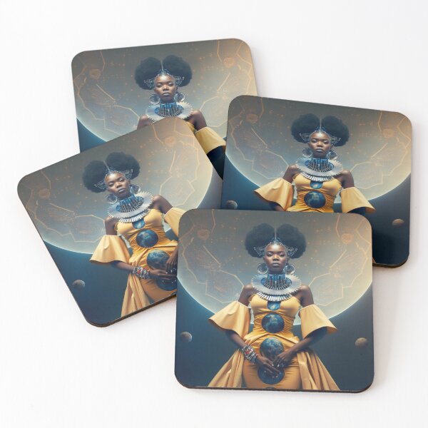 Aperçu de l'œuvre Let yourself be carried away by the imagination with our collection of Afrofuturistic designs créée et vendue par BeerBot.