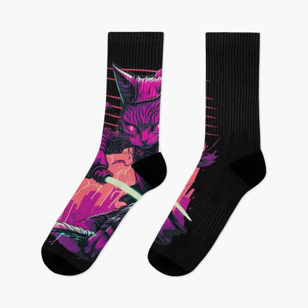 Item preview, Cat Samurai Synthwave designed and sold by pedrogag.