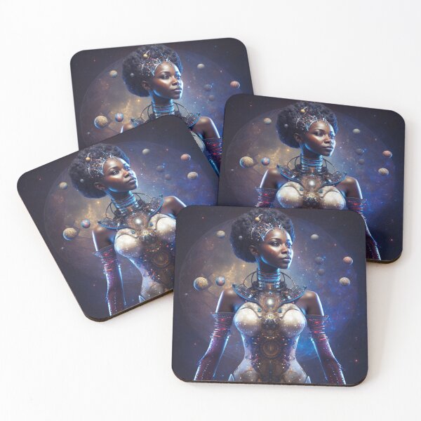 Aperçu de l'œuvre Let yourself be carried away by the imagination with our collection of Afrofuturistic designs créée et vendue par BeerBot.
