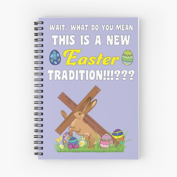 Item preview, Easter,  surprised easter bunny with wooden cross and Easter eggs designed and sold by StencilMyst ..