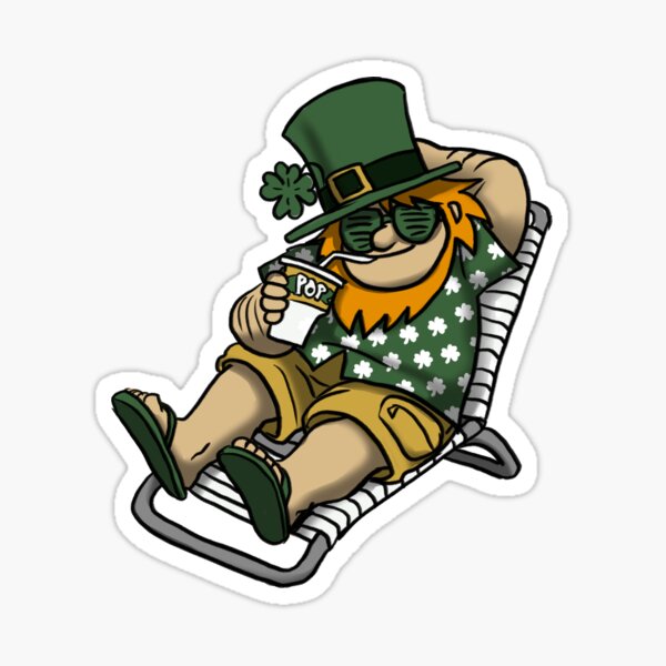 The Lazy Leprechaun- chair Sticker