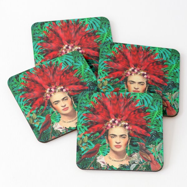 Item preview, Frida Kahlo Red Feathers designed and sold by Muycote.