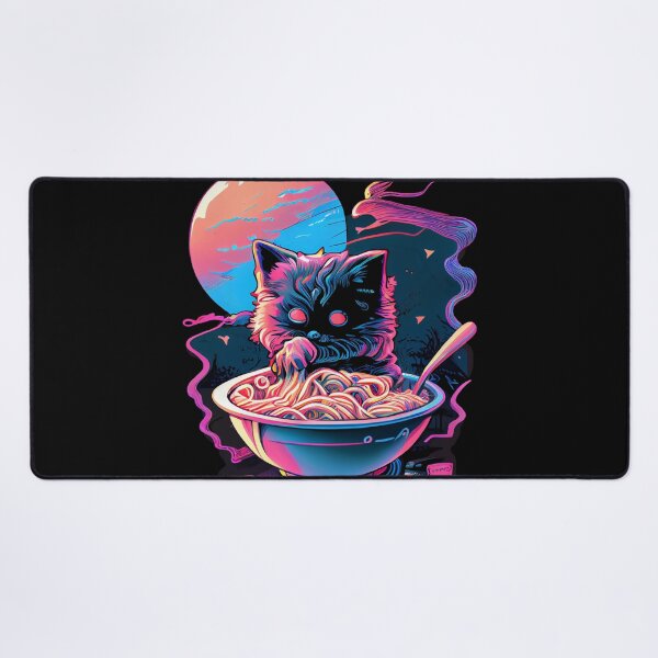 Item preview, Cat Ramen Synthwave designed and sold by pedrogag.