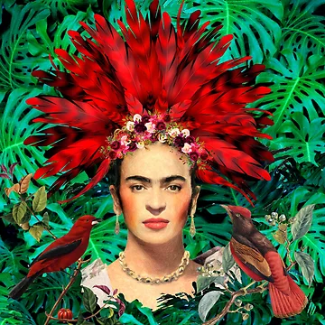 Aperçu de l'œuvre Frida Kahlo Plumes Rouges de Muycote