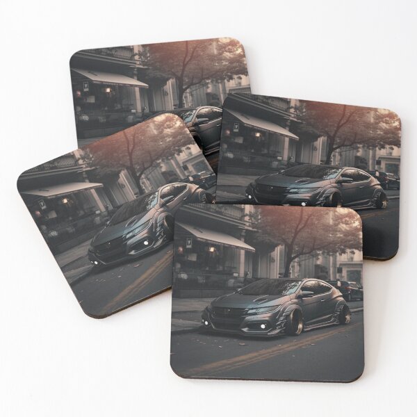 Item preview, Feel the Autumn Vibes with a Metallic Honda Civic on the Street designed and sold by DaniFantasy.