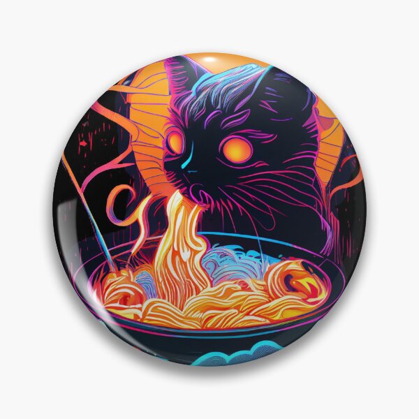 Item preview, Cat Ramen Synthwave designed and sold by pedrogag.