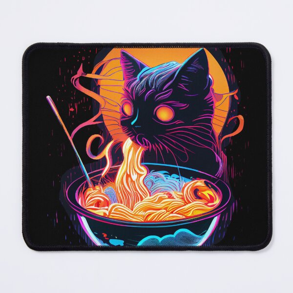 Item preview, Cat Ramen Synthwave designed and sold by pedrogag.