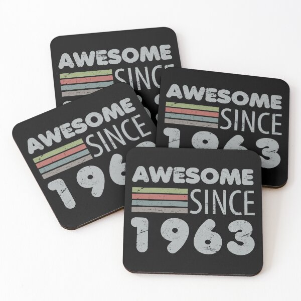 Item preview, Awesome Since 1963 60th Birthday designed and sold by thepixelgarden.