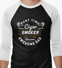 Cigar Gift for Dad | Cigar Gift For Men | Cigar Gift For Him | Cigar Gift for Dad | Unique Cigar Gifts | Cigar Shirt | Birthday Cigar Gift | Cigar Lovers Men's Baseball ¾ T-Shirt