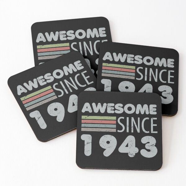 Item preview, Awesome Since 1943 80th Birthday designed and sold by thepixelgarden.
