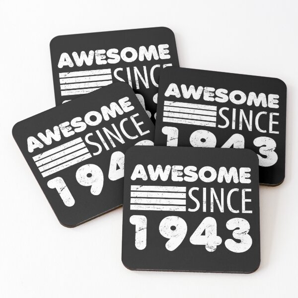 Item preview, Awesome Since 1943 80th Birthday designed and sold by thepixelgarden.