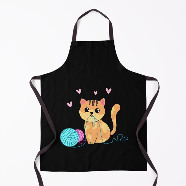 Item preview, Cute Cat with Ball of Wool Designfunny and cute cat designed and sold by HeidiVintageArt.