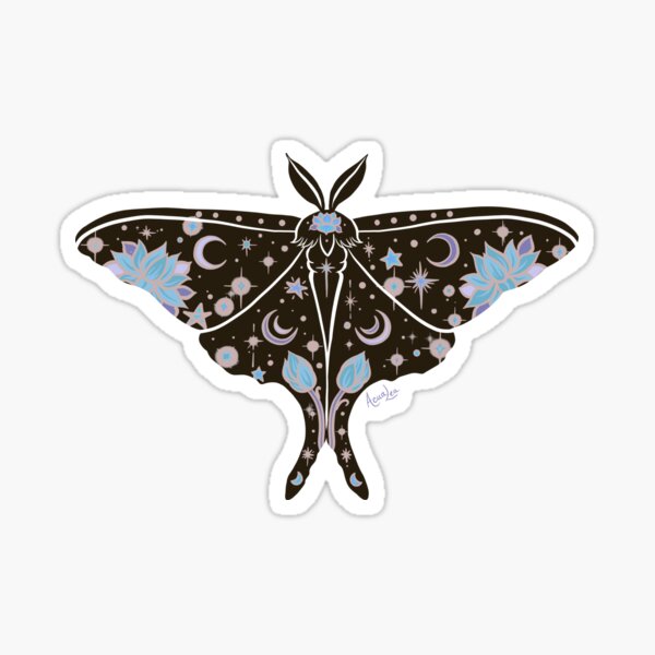 luna loto estilo vintage Pegatina
