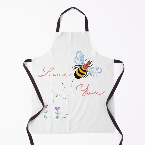 Item preview, Honey Bee illustration Love you by Canadian Artist Pascale Breton designed and sold by Pascale Breton.