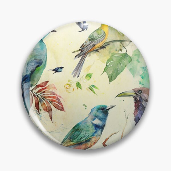 Item preview, everybirdy golder birds pattern designed and sold by printiesart.