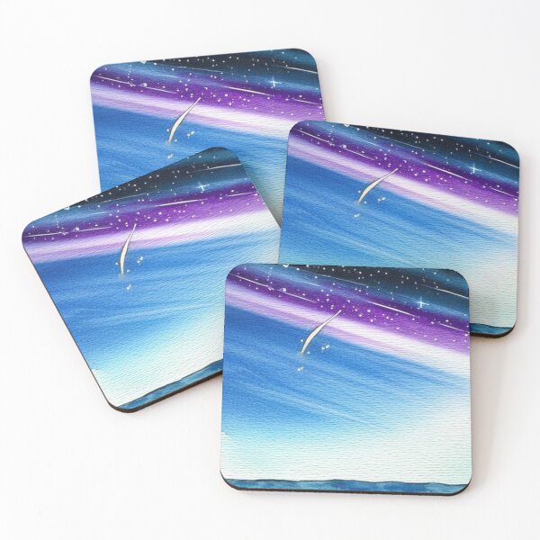 Item preview, Shooting Star in a Deep Night Sky in Watercolor designed and sold by SquishStitches.