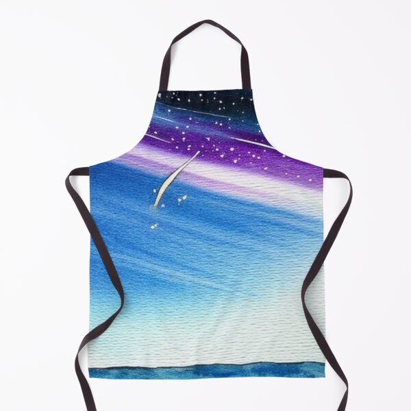 Item preview, Shooting Star in a Deep Night Sky in Watercolor designed and sold by SquishStitches.