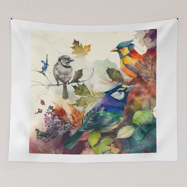 Item preview, everybirdy golder birds pattern designed and sold by printiesart.