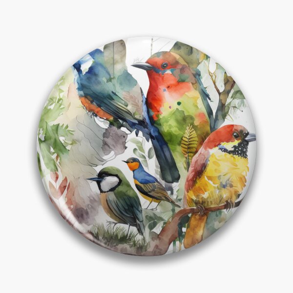 Item preview, everybirdy golder birds pattern designed and sold by printiesart.