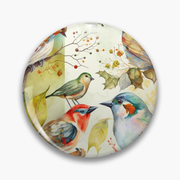 Item preview, everybirdy golder birds pattern designed and sold by printiesart.