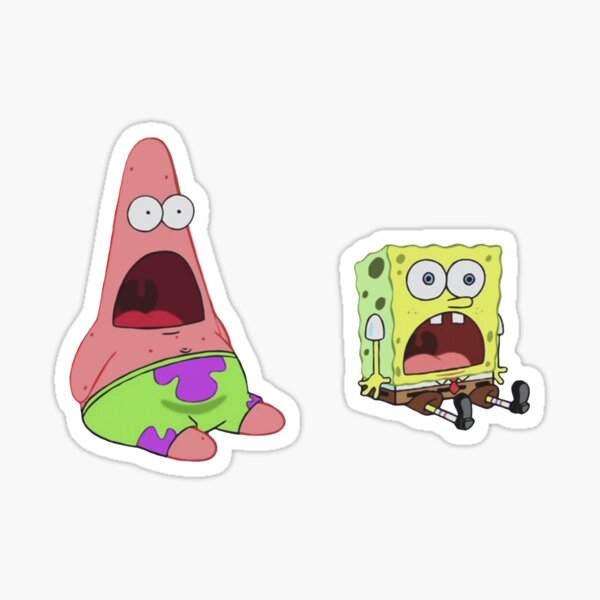 Spongebob And Patrick Sticker For Sale By Normal Clothes Redbubble