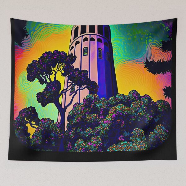 Item preview, Coit tower v2 (no text) designed and sold by ai-datamancer.