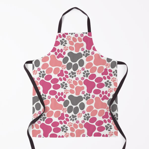 Item preview, Dog Paw Camo Seamless Pattern Salmon Pink Fuchsia designed and sold by MoePark.