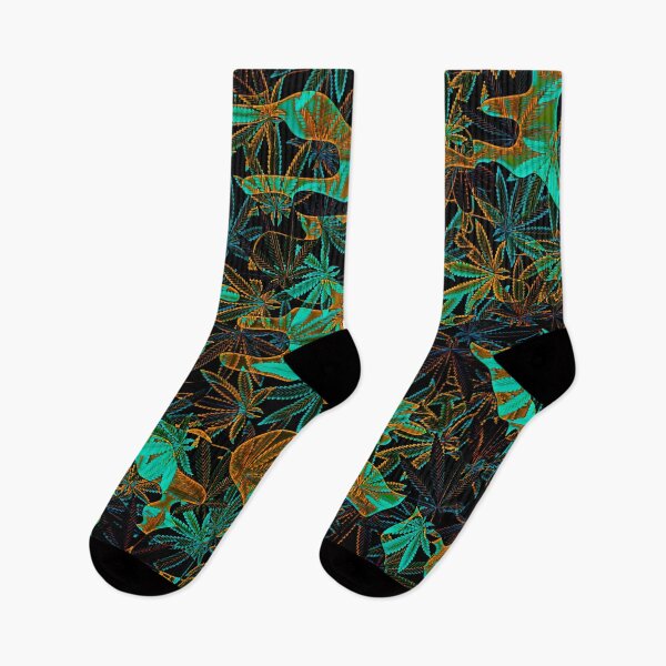 Item preview, Colorful Marijuana Leaf Smoke Print N designed and sold by WildArtDesigns.